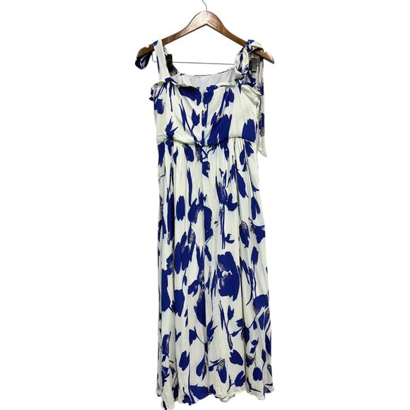 Jason Wu Collective Blue Floral Tie Strap Dress size 6 - Picture 2 of 11